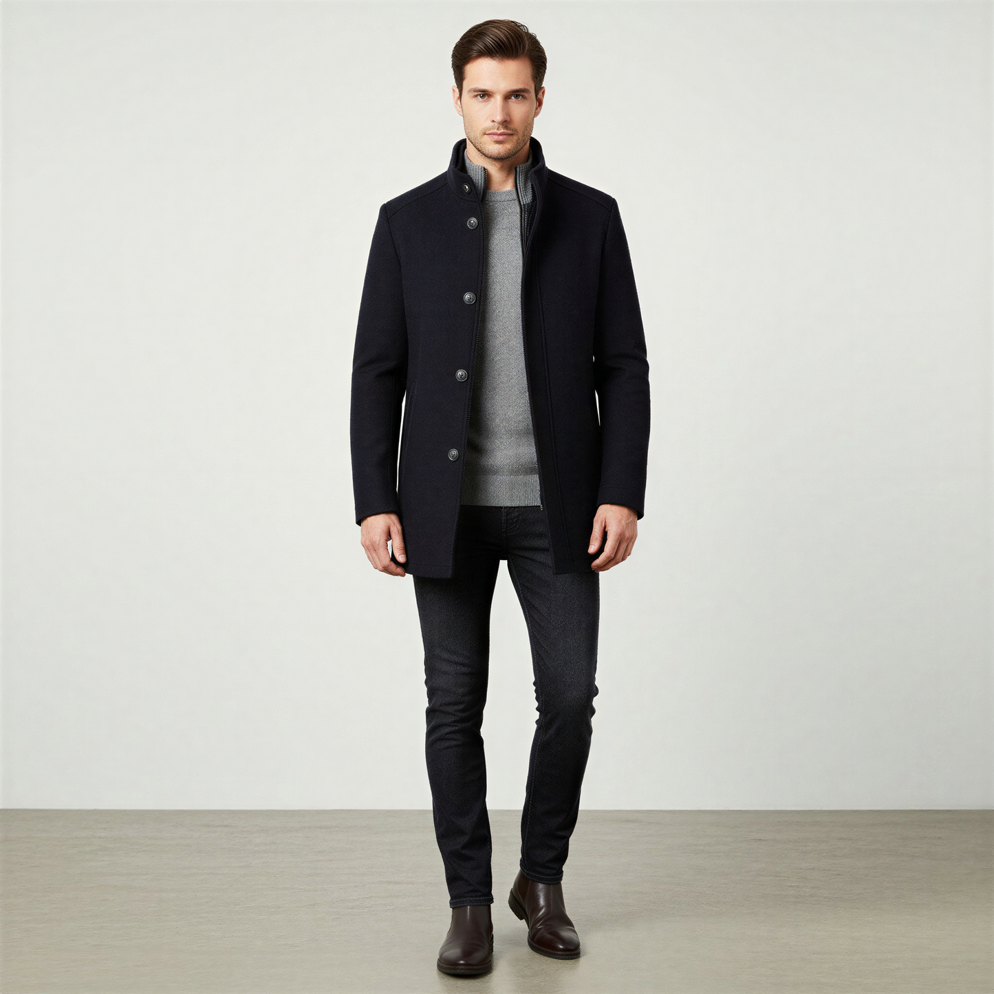 Klassisk Uldfrakke | Varm Gesteppet For | Vinterstil