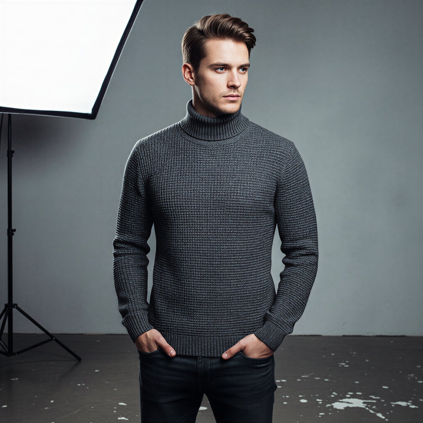 Klassisk Herre Sweater | Tekstureret Strik | Vinterklar