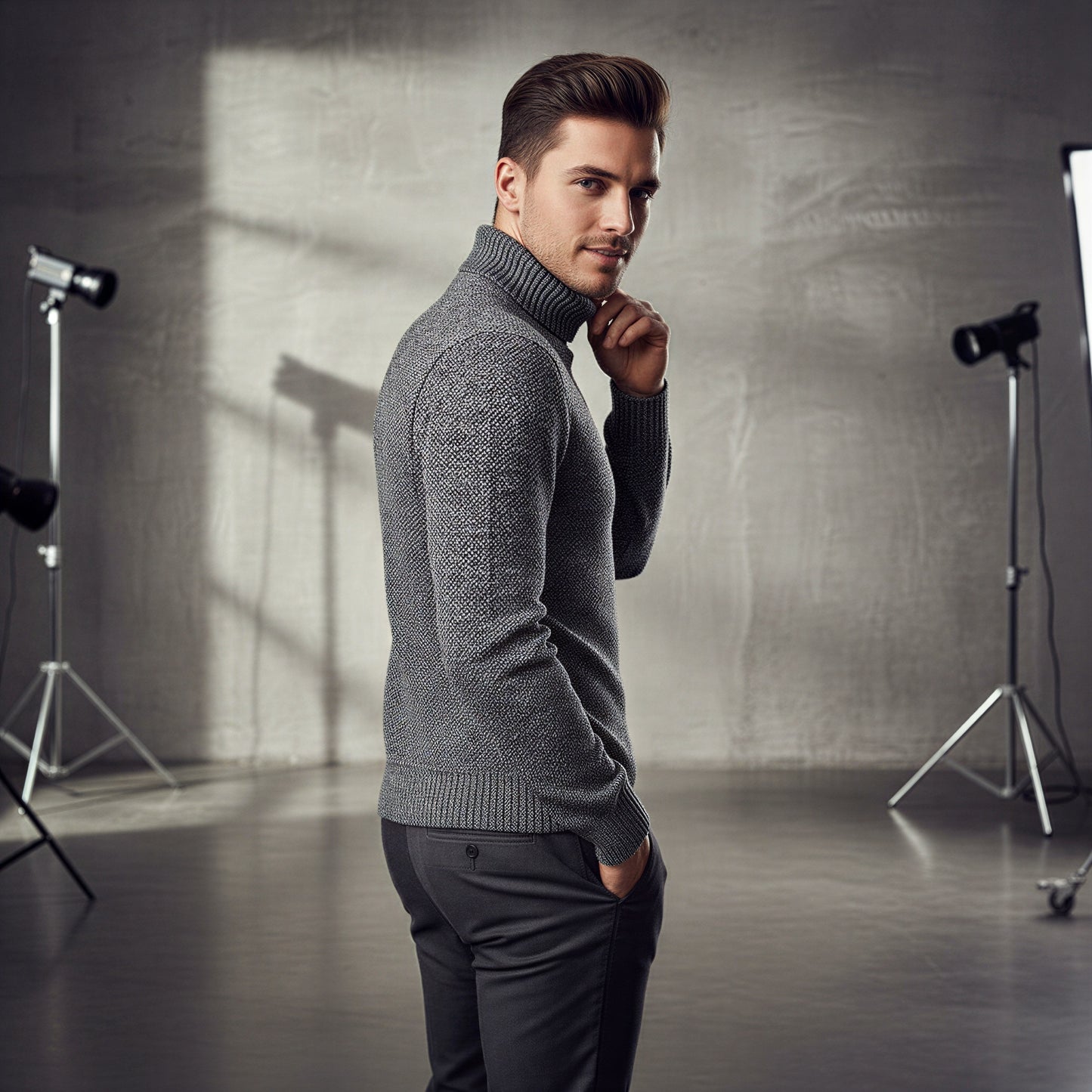 Klassisk Herre Sweater | Tekstureret Strik | Vinterklar