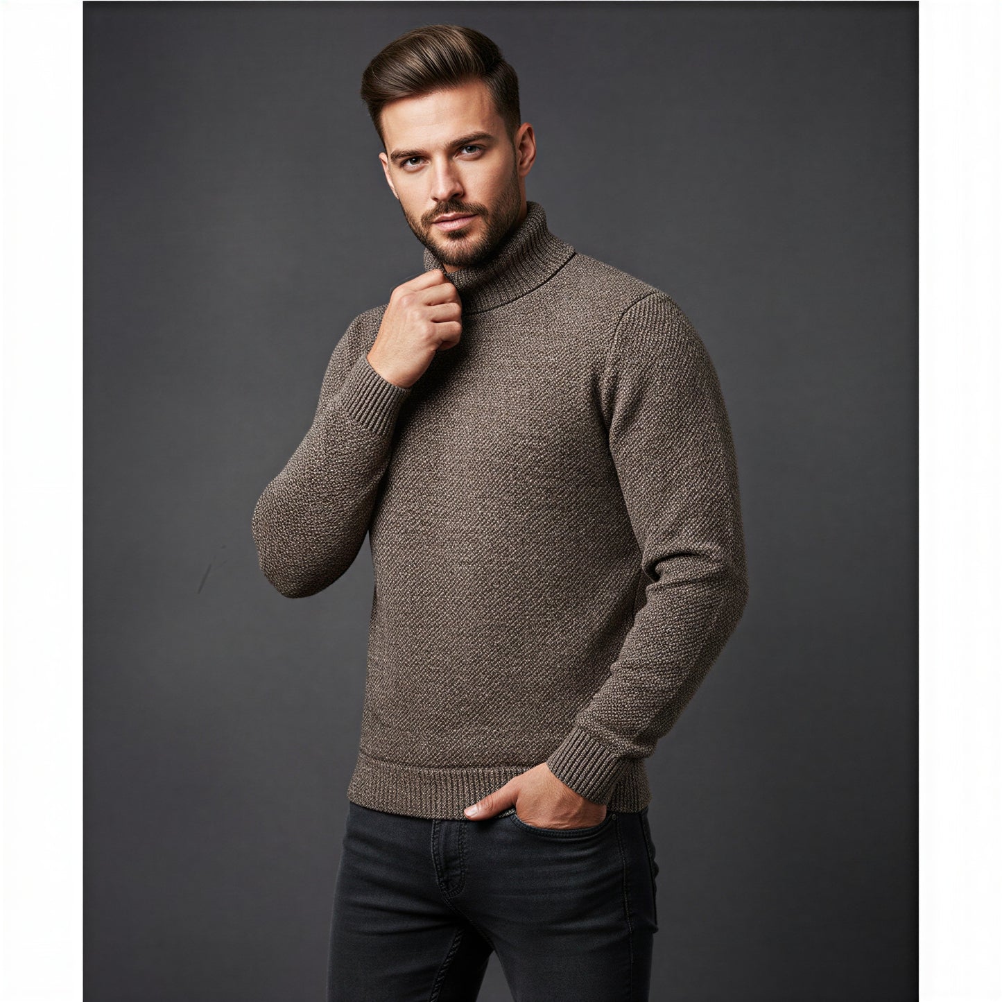 Klassisk Herre Sweater | Tekstureret Strik | Vinterklar