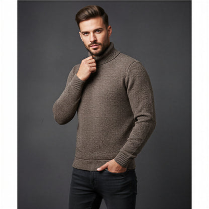 Klassisk Herre Sweater | Tekstureret Strik | Vinterklar