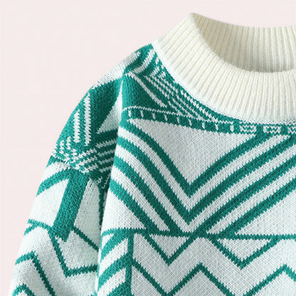Geometrisk Striktrøje | Vinterstil | Mønstret