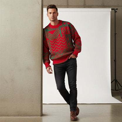 Geometrisk Striktrøje | Vinterstil | Mønstret