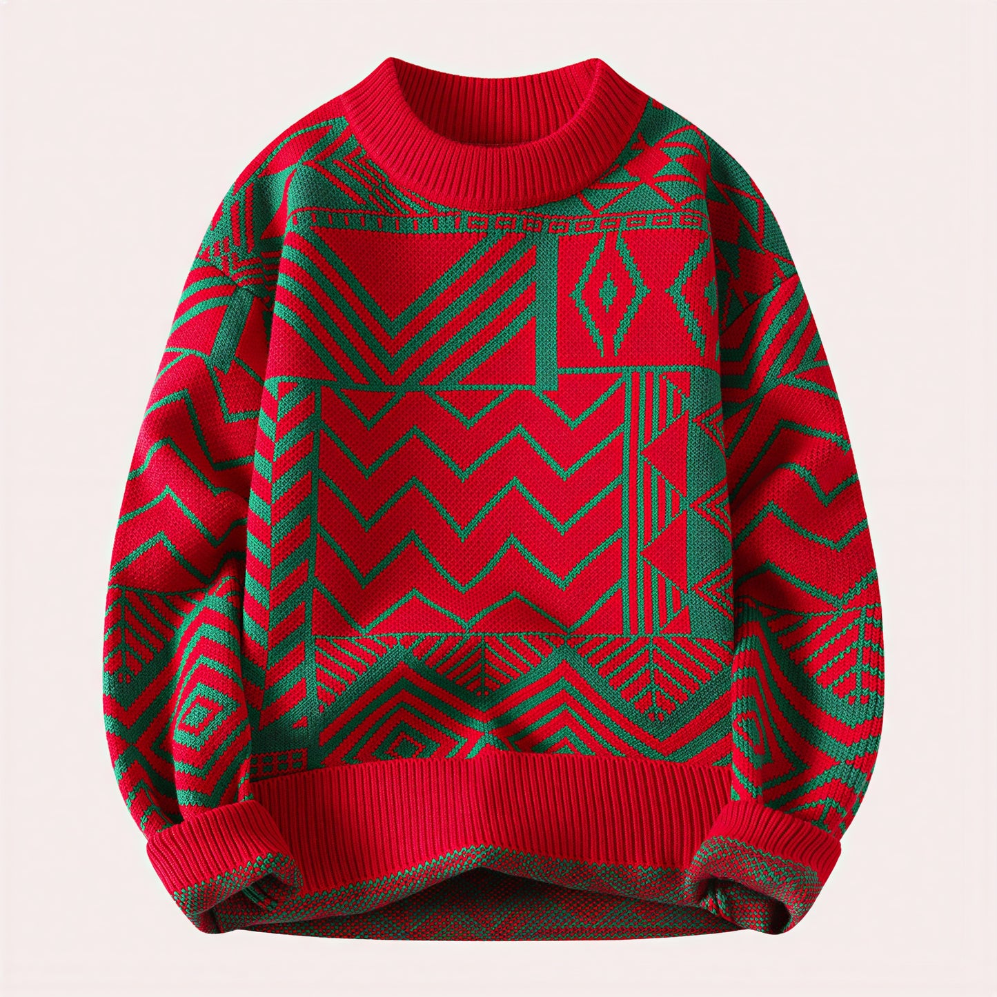 Geometrisk Striktrøje | Vinterstil | Mønstret