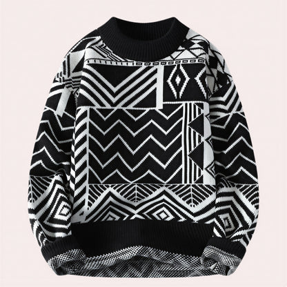 Geometrisk Striktrøje | Vinterstil | Mønstret