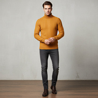 Klassisk Herre Sweater | Ribstrikket Design | Smart Casual