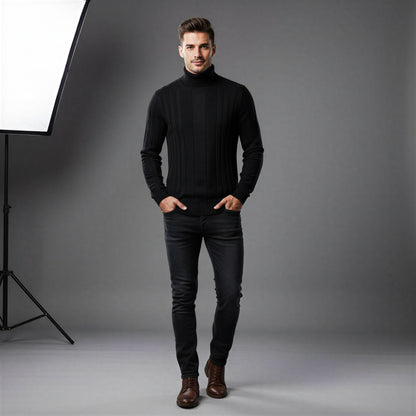 Klassisk Herre Sweater | Ribstrikket Design | Smart Casual