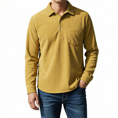 Afslappet Kordfløjlspolo | Klassisk Krave | Efterår/Vinter