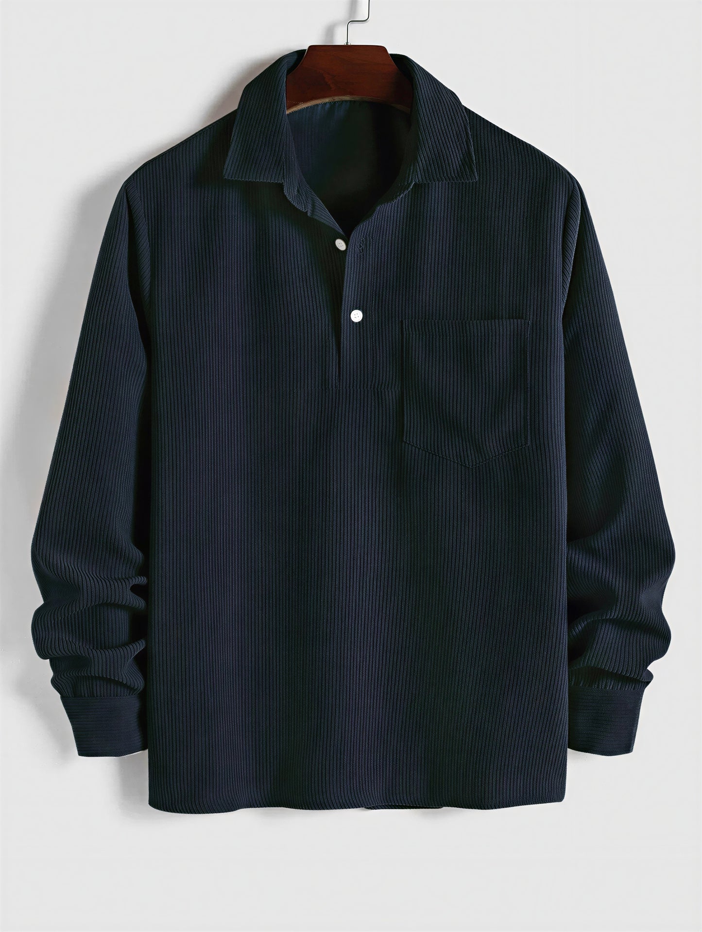 Afslappet Kordfløjlspolo | Klassisk Krave | Efterår/Vinter