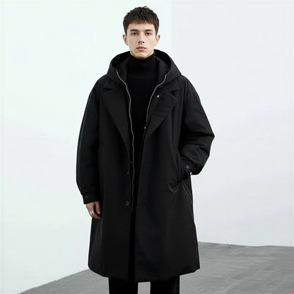 Moderne Herre Frakke | Aftagelig Hætte | Hverdag