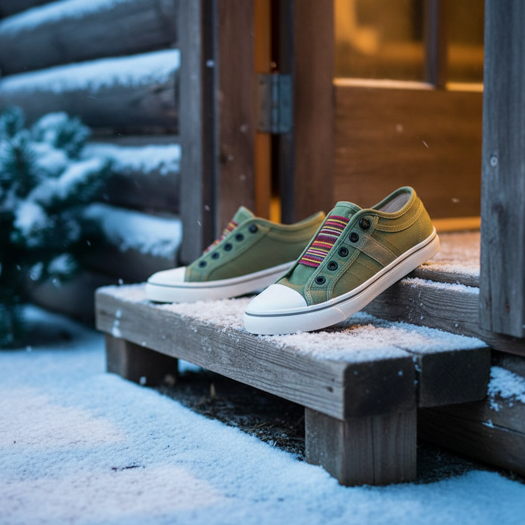 Afslappede Slip-On Sneakers | Stribet Elastik | Hverdag