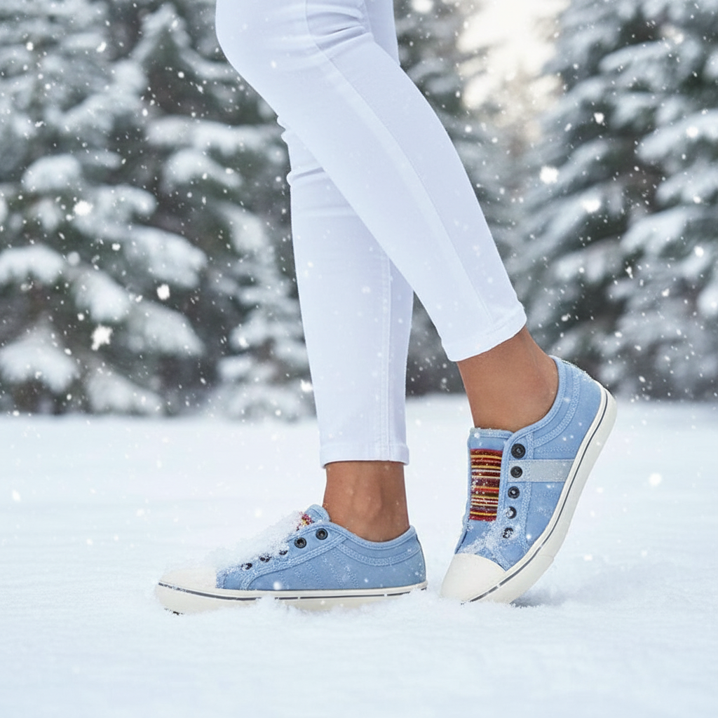 Afslappede Slip-On Sneakers | Stribet Elastik | Hverdag