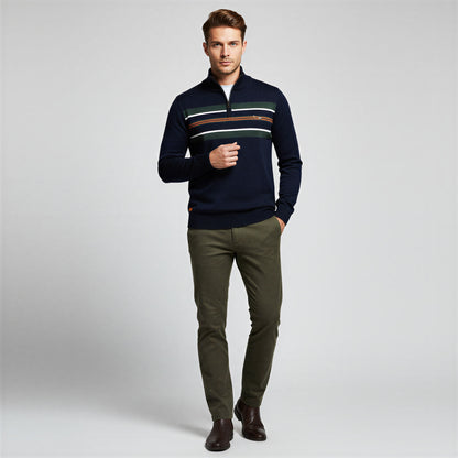 Herre Strikpullover | Sporty Design | Casual Brug