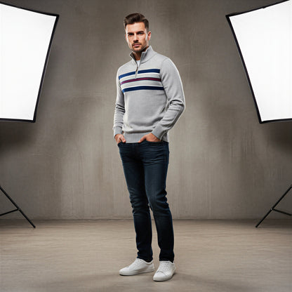 Herre Strikpullover | Sporty Design | Casual Brug