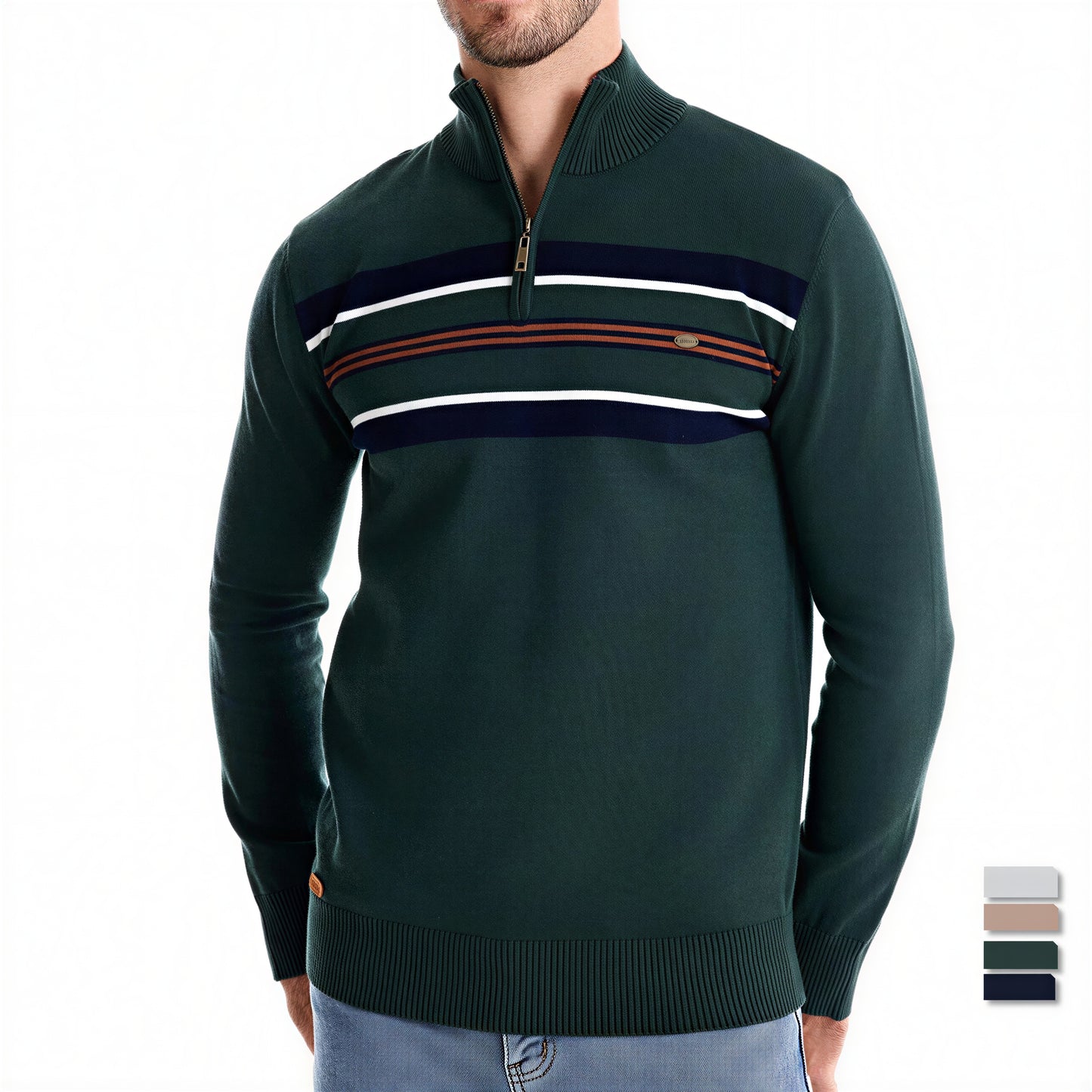 Herre Strikpullover | Sporty Design | Casual Brug
