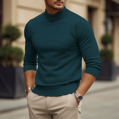 Klassisk Striktrøje | Ribbet Turtleneck | All Season