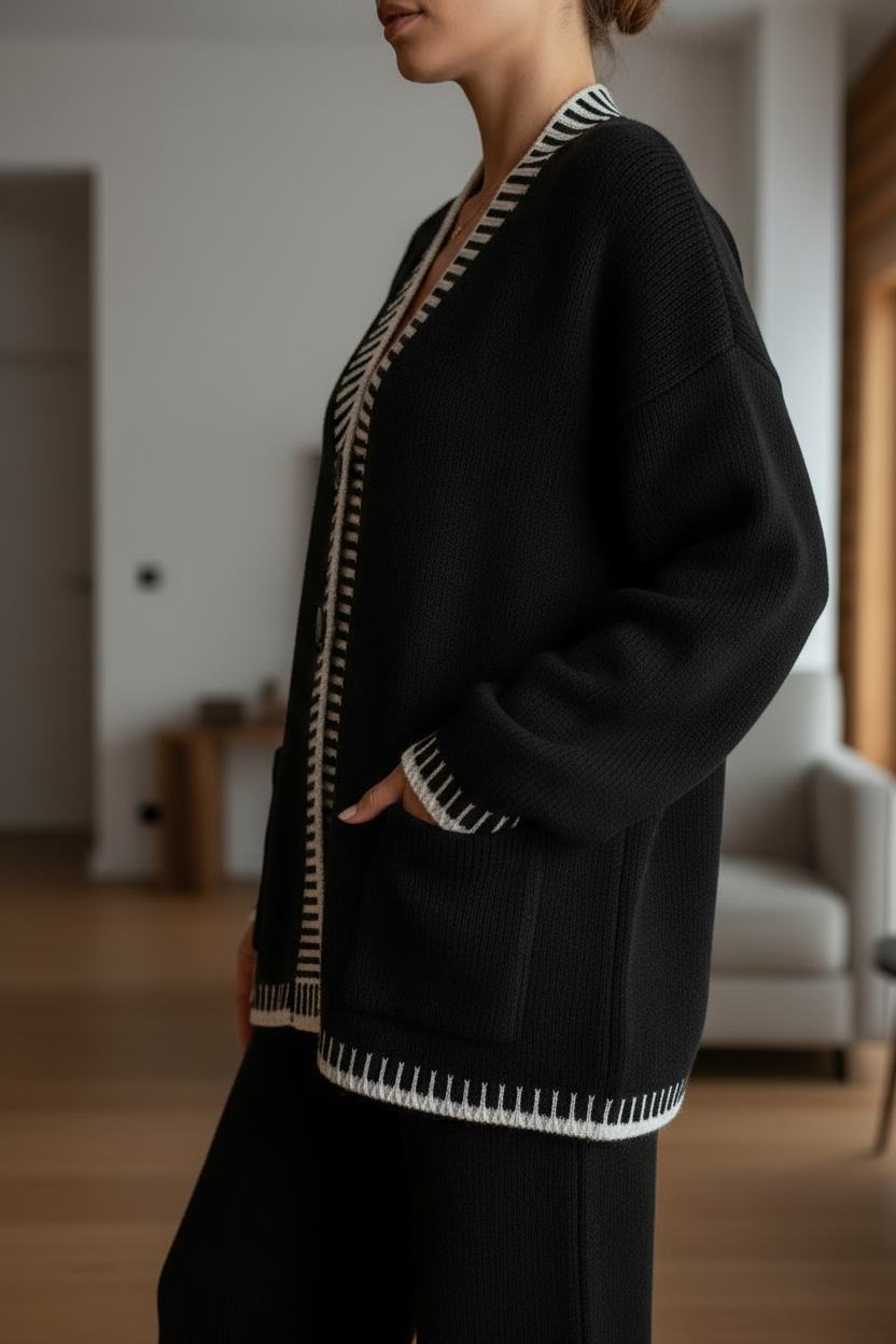 Afslappet Strik Sæt | Kontrastdetaljer | Hverdag & Rejse