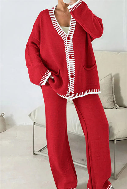 Afslappet Strik Sæt | Kontrastdetaljer | Hverdag & Rejse