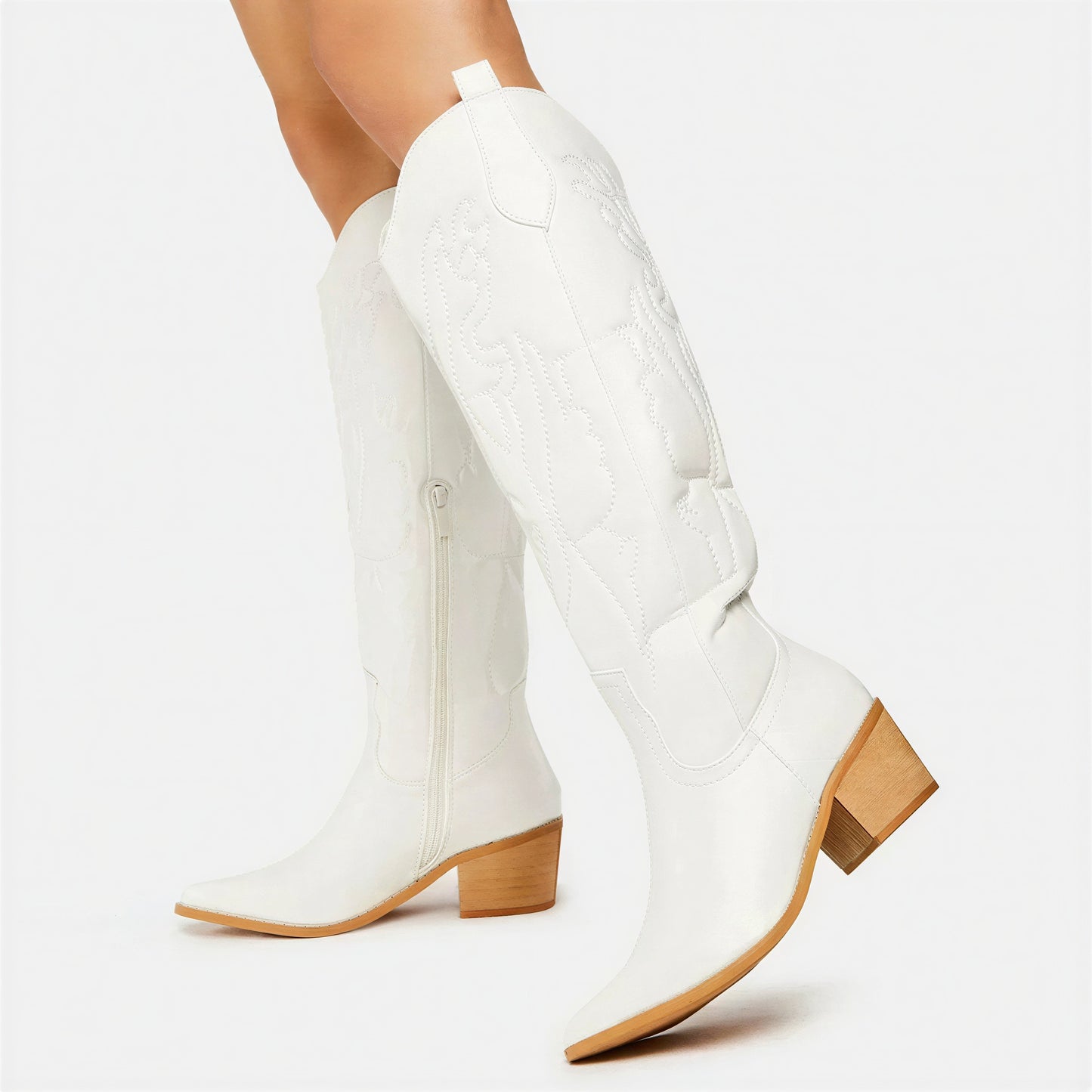 Western Cowboy Støvler | Detaljeret Syning | Hverdag & Fest