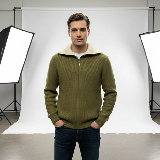 Afslappet Striktrøje | Halv lynlås | Vinterstil