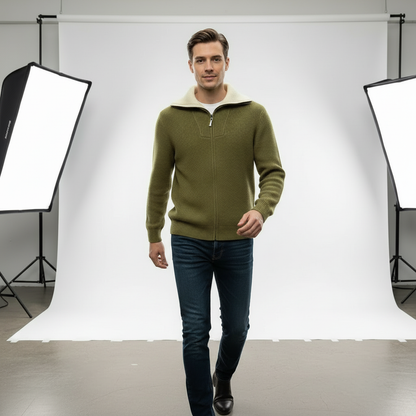 Afslappet Striktrøje | Halv lynlås | Vinterstil