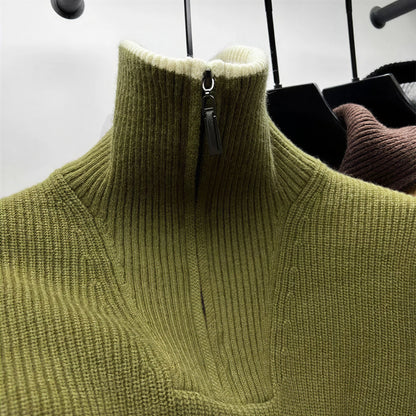 Afslappet Striktrøje | Halv lynlås | Vinterstil