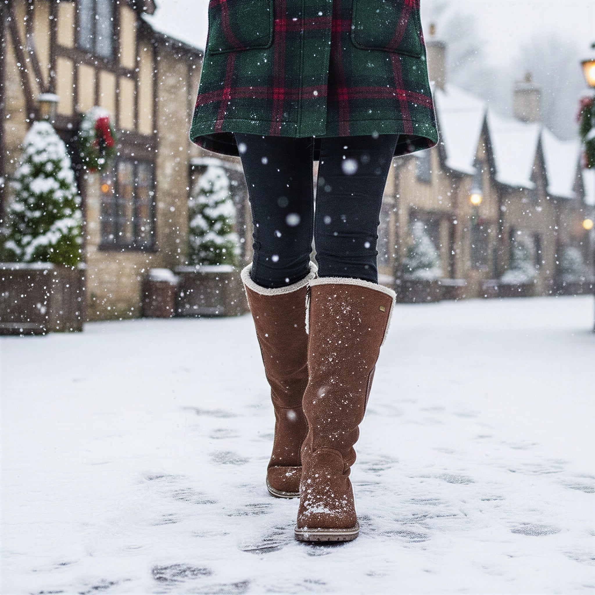 Afslappede Knæhøje Støvler | Varm Ruskind & Pels | Vinterstil