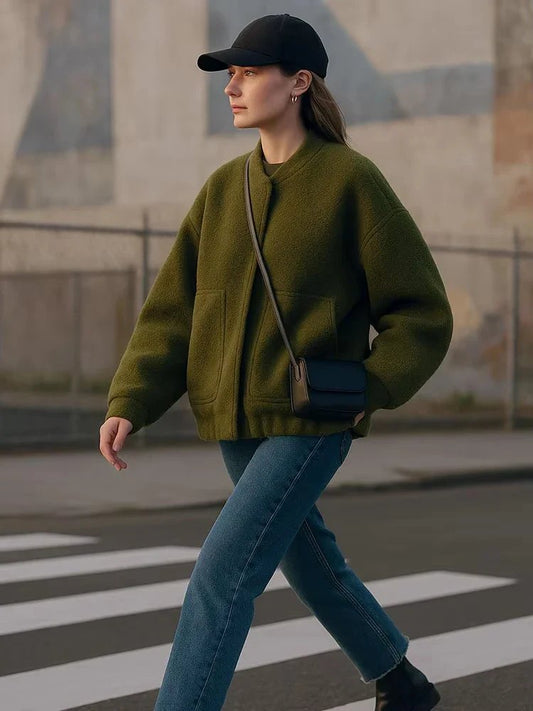 Moderne Bomberjakke | Uldblanding | Hverdag