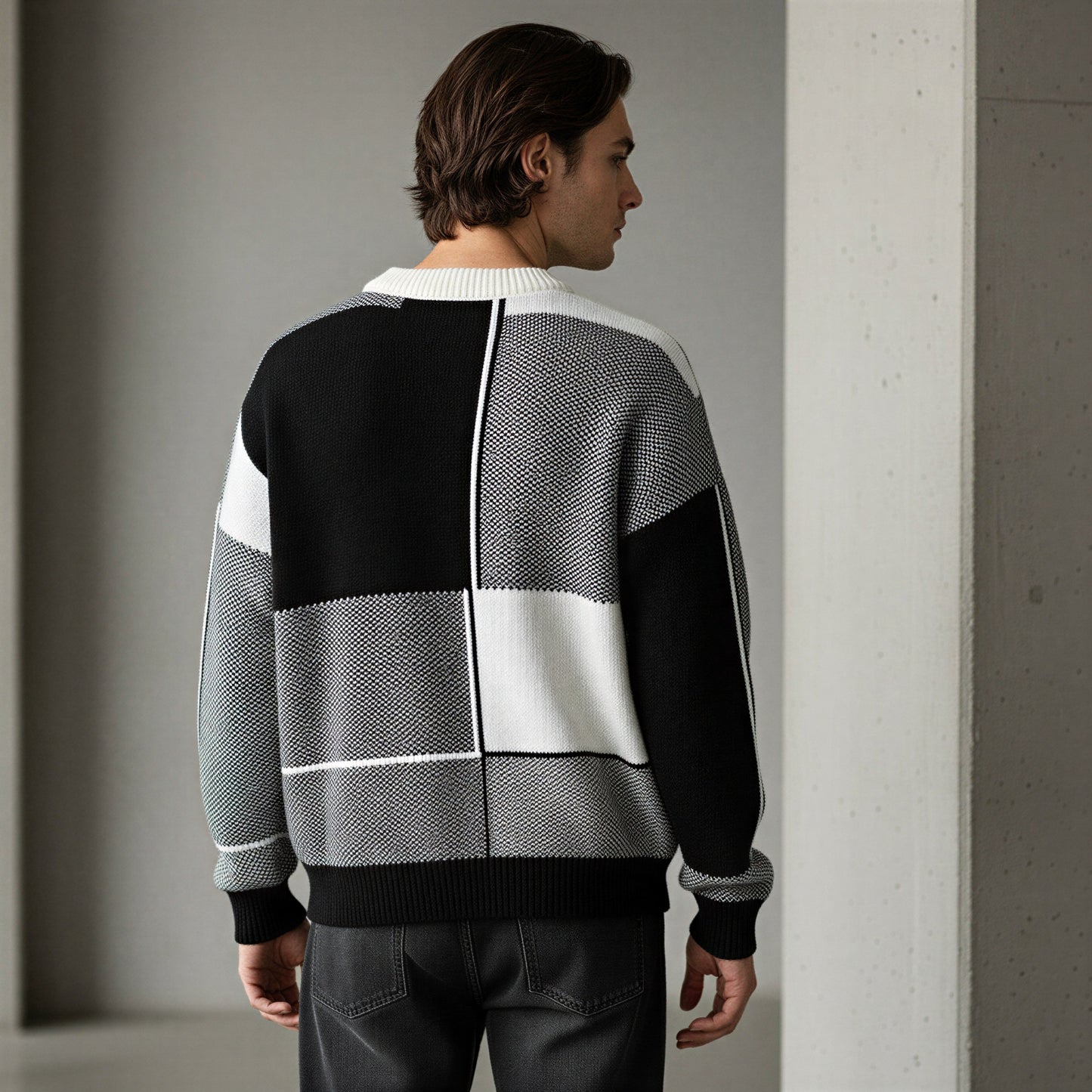 Moderne Striktrøje | Geometrisk Mønster | Casual Hverdag