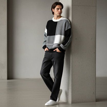 Moderne Striktrøje | Geometrisk Mønster | Casual Hverdag