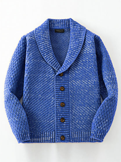 Moderne Strik Cardigan | Herringbone Mønster | Vinter