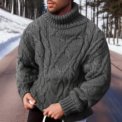 Afslappet Striktrøje | Groft Kabelmønster | Vinter