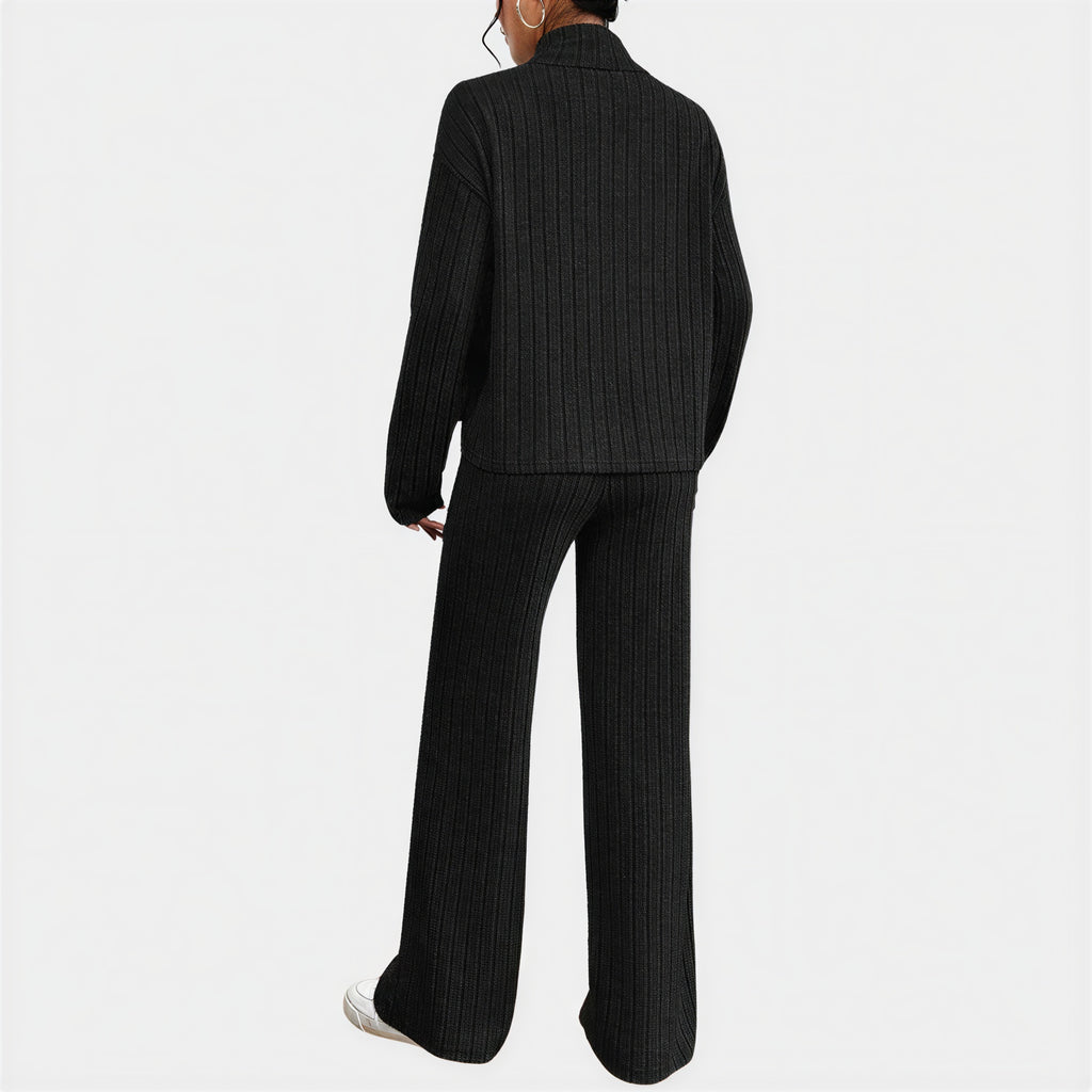 Afslappet Strik Sæt | Ribbet Tekstur | Hverdagskomfort