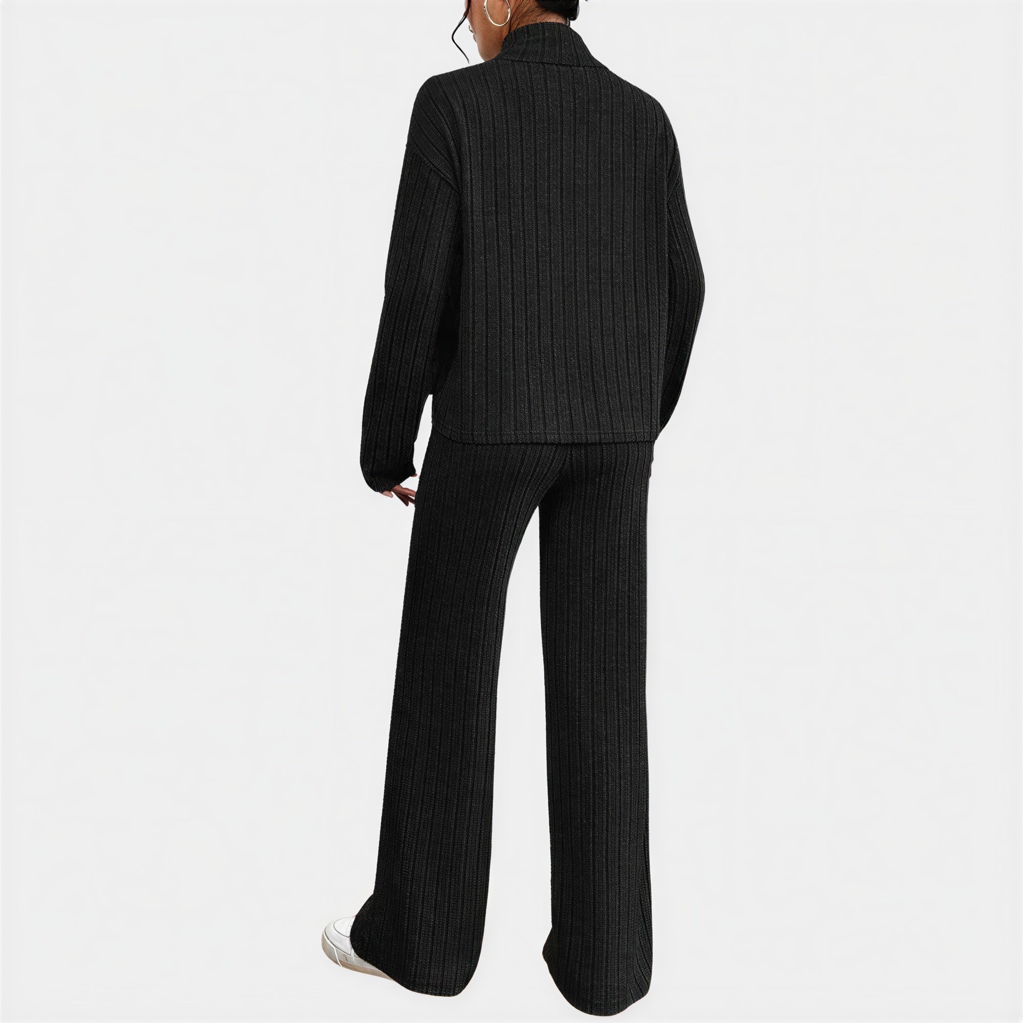 Afslappet Strik Sæt | Ribbet Tekstur | Hverdagskomfort