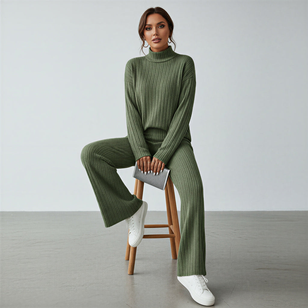 Afslappet Strik Sæt | Ribbet Tekstur | Hverdagskomfort