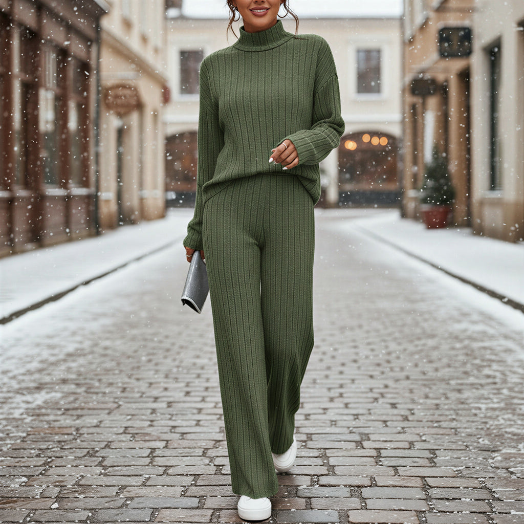 Afslappet Strik Sæt | Ribbet Tekstur | Hverdagskomfort