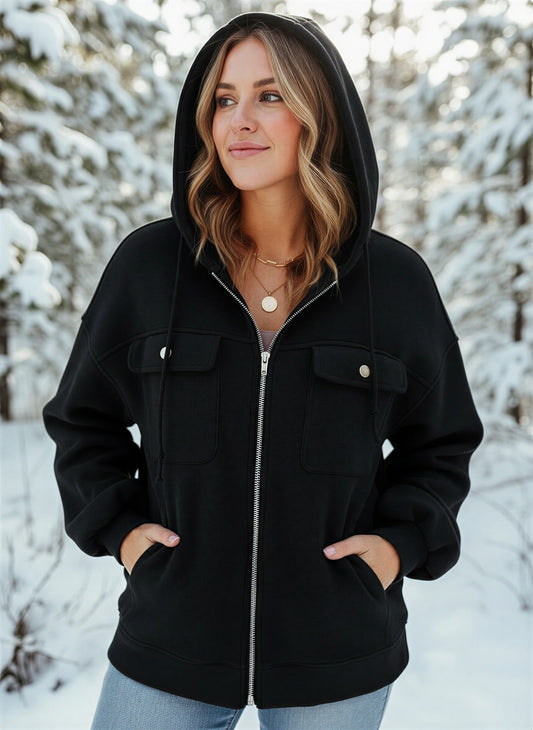 Helga Fleece Jakke | Afslappet Pasform | Vinter