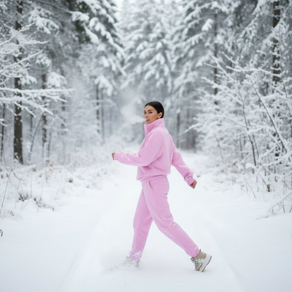 Afslappet Athleisure Sæt | Fleece Blend | Helårsbrug