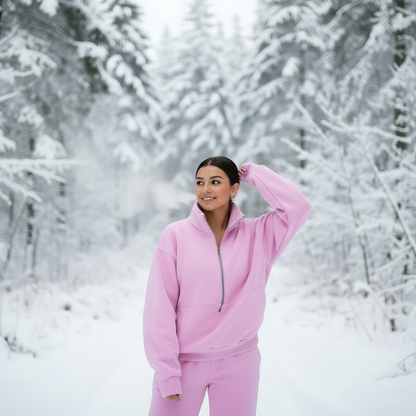 Afslappet Athleisure Sæt | Fleece Blend | Helårsbrug