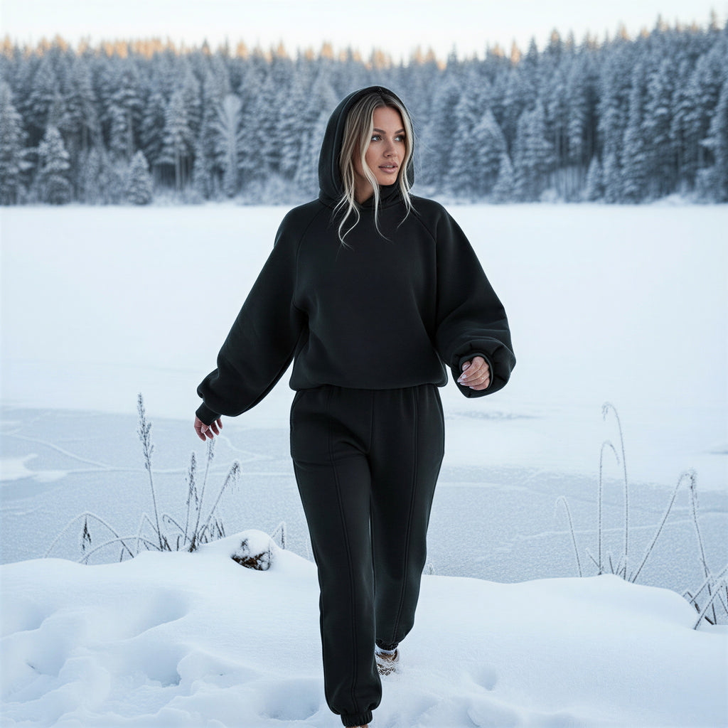 Afslappet Loungewear Sæt | Hættetrøje & Joggingbukser | Komfortabel Hverdag