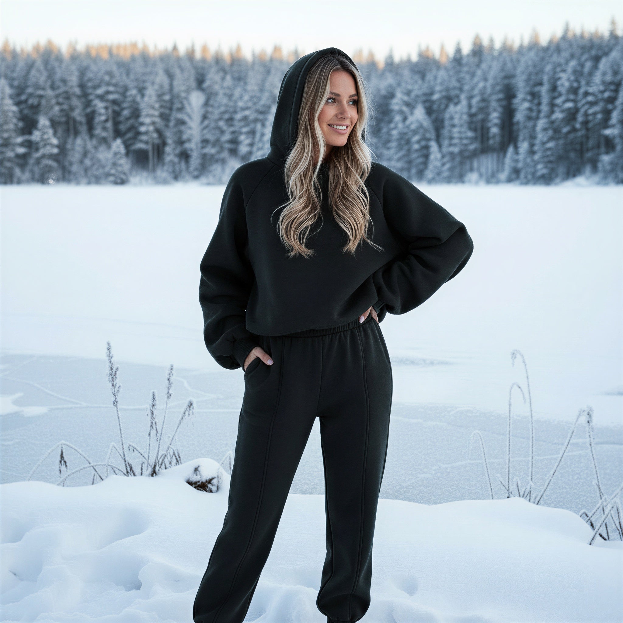 Afslappet Loungewear Sæt | Hættetrøje & Joggingbukser | Komfortabel Hverdag