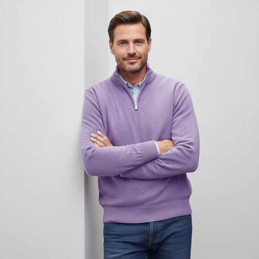 Klassisk Halvlynlås Strikpullover | Fin Strik | All Season