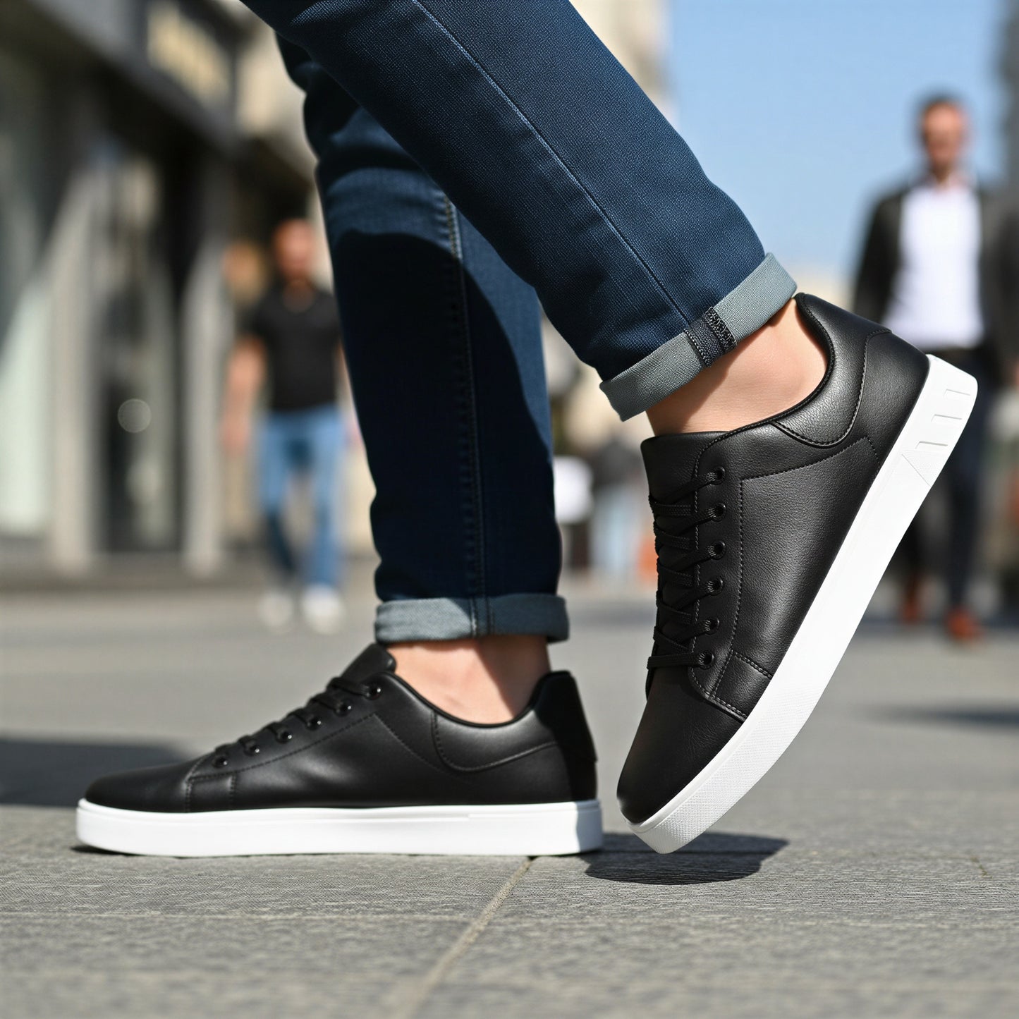 Klassiske Sneakers i Imiteret Læder | Alsidige | Hverdag