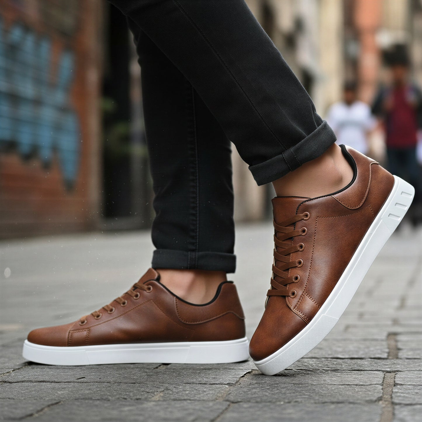 Klassiske Sneakers i Imiteret Læder | Alsidige | Hverdag