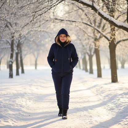 Afslappet Loungewear Sæt | Varm Fleece & Sherpa | Hele Året