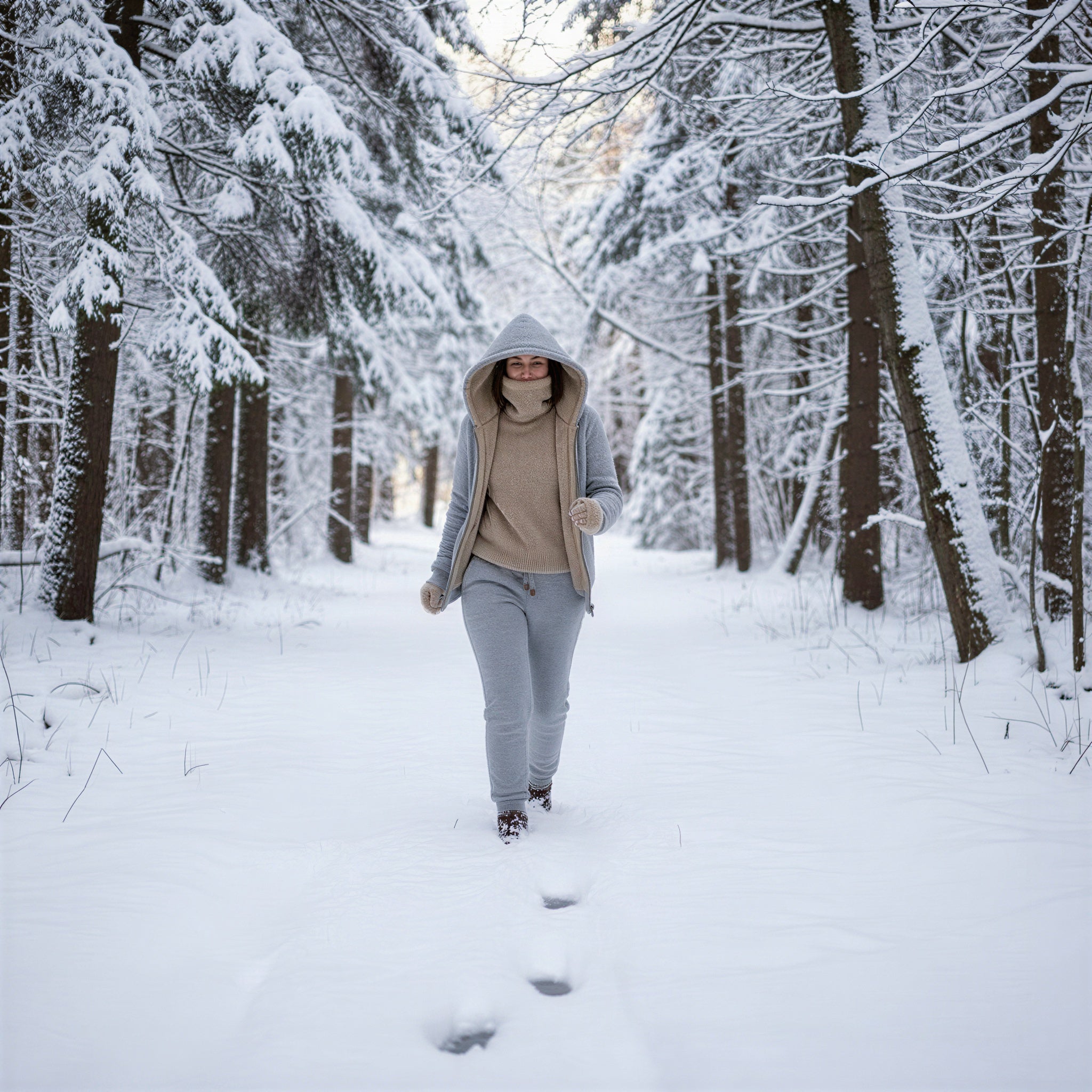 Afslappet Loungewear Sæt | Varm Fleece & Sherpa | Hele Året