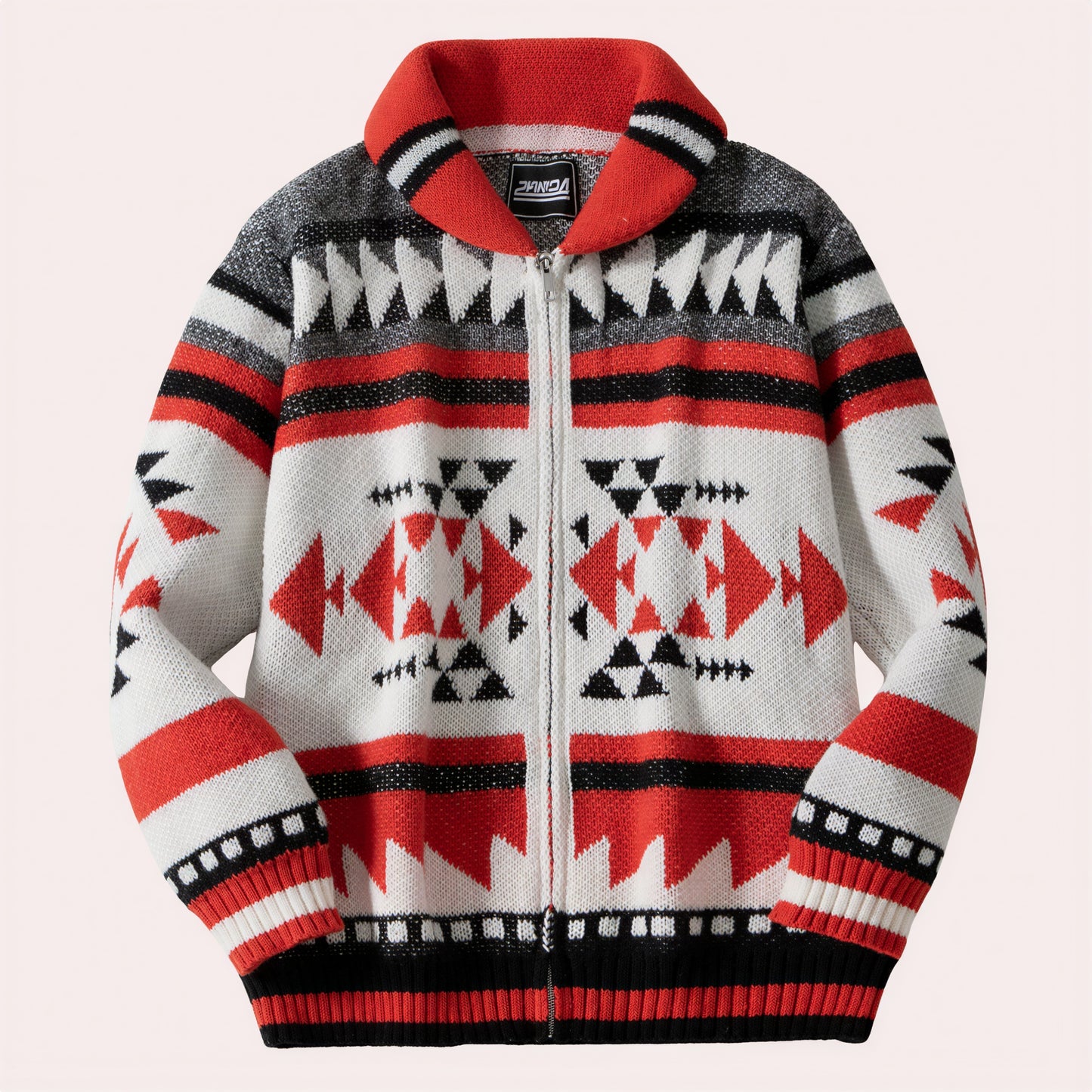 Boheme Kardigan | Geometrisk Mønster | Efterår/Vinter