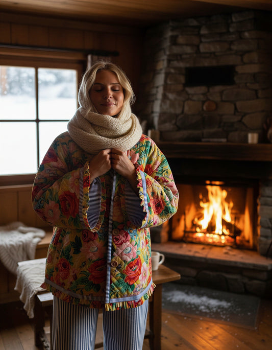 Boheme Blomsterjakke | Afslappet Pasform | Casual