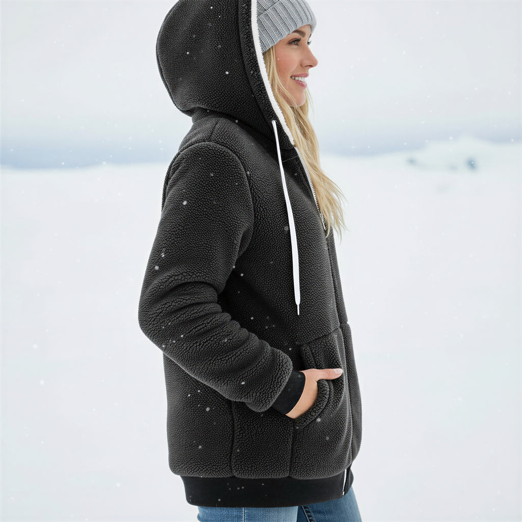 Afslappet Fleece Hættetrøje | Fuzzy Komfort | Hverdag