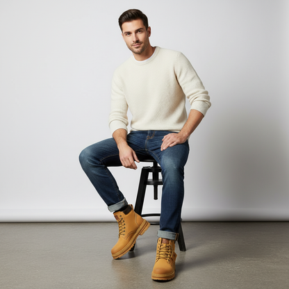 Robuste Arbejdsstøvler | Kontraststikning | Udendørs & Arbejde